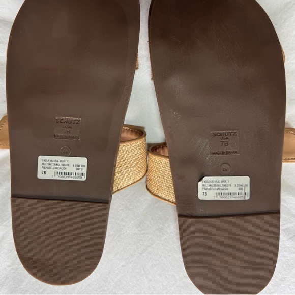 SCHUTZ Enola Natural Sporty Slide Sandals SZ 7 NEW WITHOUT TAGS - BLOOMINGDALES - Picture 7 of 8